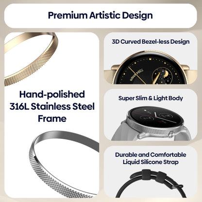 Zeblaze GTR 3 Pro 1.43 inch Screen Voice Calling Smart Watch, Support Heart Rate / Blood Pressure / Blood Oxygen(Silver)