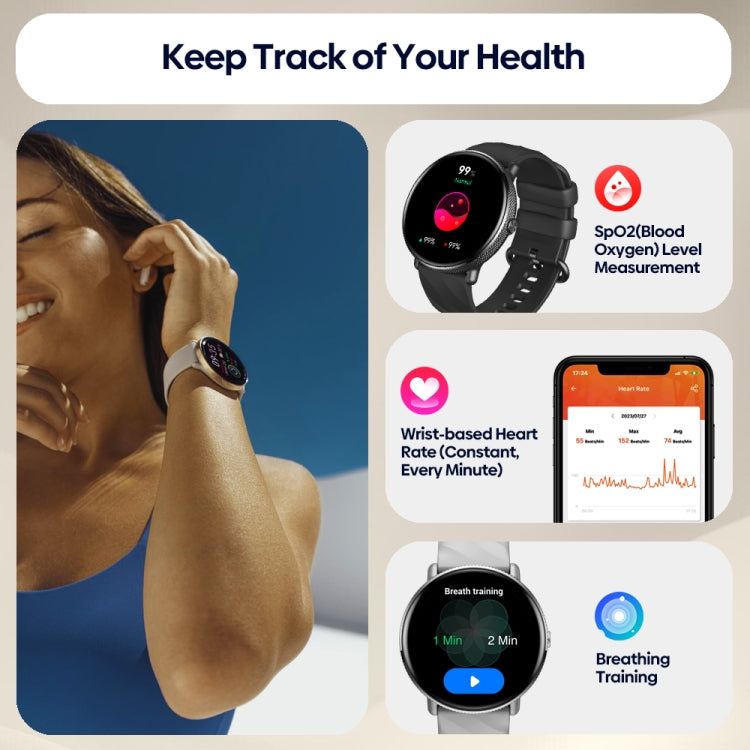 Zeblaze GTR 3 Pro 1.43 inch Screen Voice Calling Smart Watch, Support Heart Rate / Blood Pressure / Blood Oxygen(Gold)