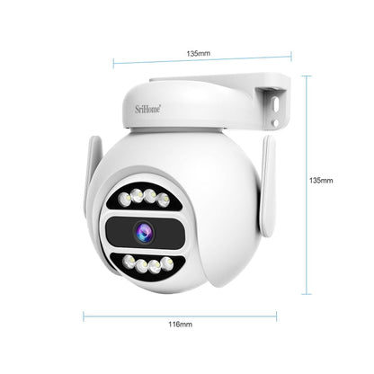 SriHome SH047 4MP IP66 Waterproof Motion Detection Night Vision WiFi HD Camera(EU Plug)