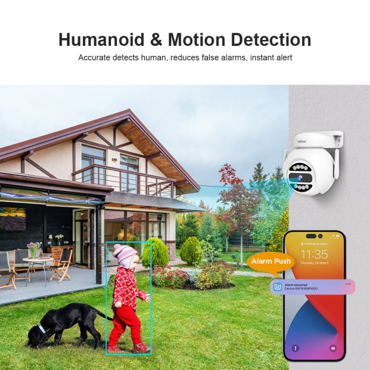SriHome SH047 4MP IP66 Waterproof Motion Detection Night Vision WiFi HD Camera(UK Plug)