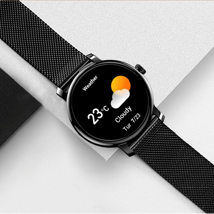 LEMFO LF35 1.43 inch AMOLED Round Screen Silicone Strap Smart Watch Supports Blood Oxygen Detection(Black)
