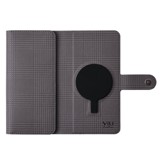 Pour iPhone 13 Pro Max Étui de téléphone à rabat horizontal en cuir anti-choc et aimanté avec RFID de la série ViLi GHA (gris)