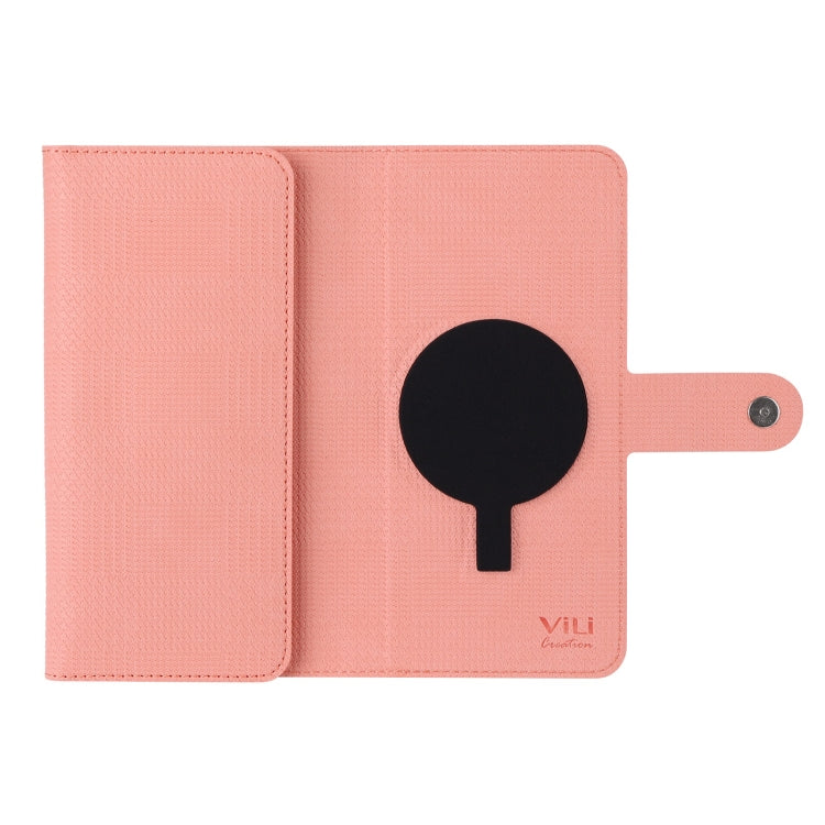 For iPhone 15 ViLi GHA Series Shockproof MagSafe RFID Leather Attraction Horizontal Flip Phone Case(Pink)