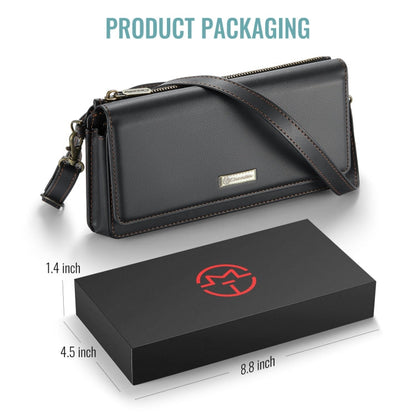 CaseMe Me30 Multi Functional Diagonal Cross Bag Phone Case(Black)