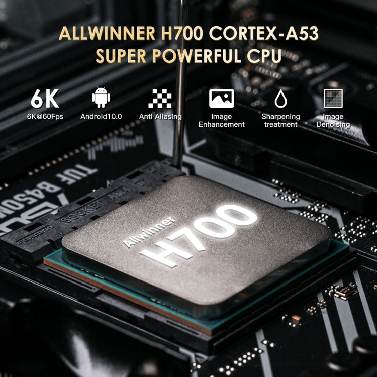 GXMO P10 Android 10 OS HD Portable WiFi Projector, Plug Type:AU Plug(White)