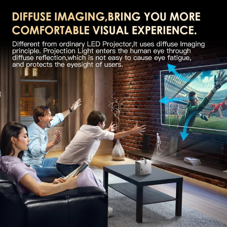 GXMO P10 Android 10 OS HD Portable WiFi Projector, Plug Type:AU Plug(White)