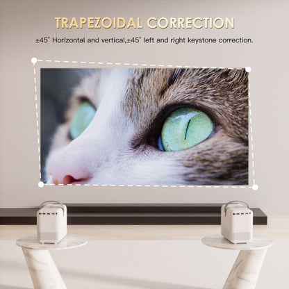 GXMO P10 Android 10 OS HD Portable WiFi Projector, Plug Type:AU Plug(White)