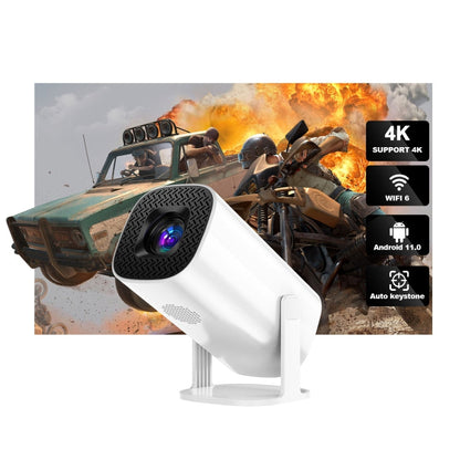 GXMO P30 Android 11 OS HD Portable WiFi Projector, Plug Type:UK Plug(White)