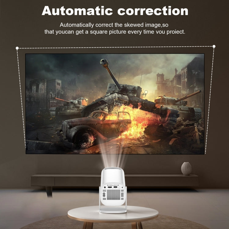 GXMO P30 Android 11 OS HD Portable WiFi Projector, Plug Type:US Plug(White)