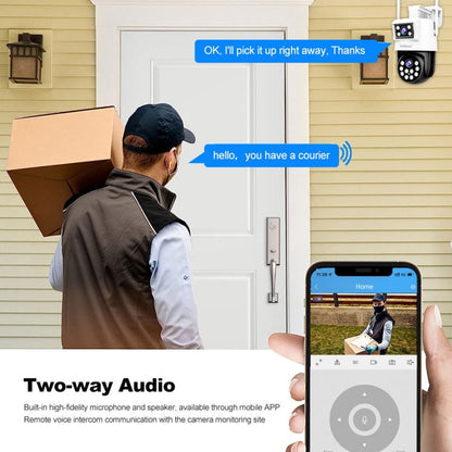 SriHome SH048 2MP + 2MP Humanoid Tracking Smart Night Vision Dual Lens IP Camera(US Plug)