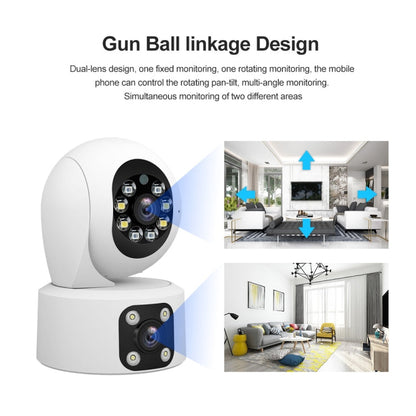 SriHome SH049 2MP + 2MP Humanoid Tracking Smart Night Vision Dual Lens HD IP Camera(UK Plug)