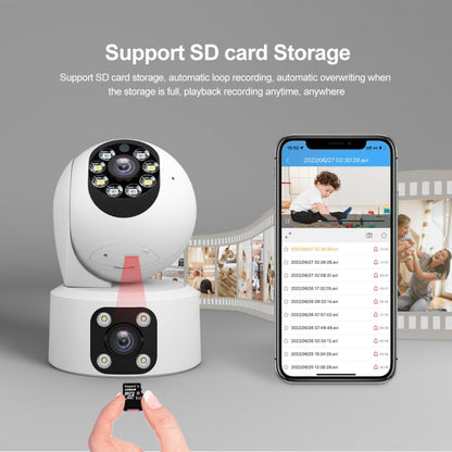 SriHome SH049 2MP + 2MP Humanoid Tracking Smart Night Vision Dual Lens HD IP Camera(AU Plug)