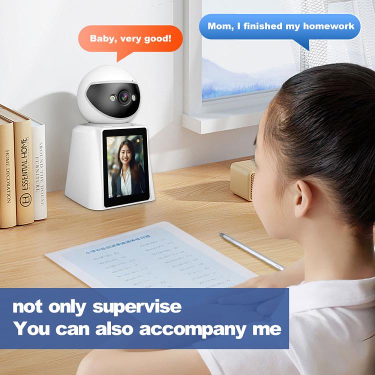 Srihome SH053 4MP 2.8 inch IPS Screen Smart Video Calling IP Camera Baby Monitor(US Plug)