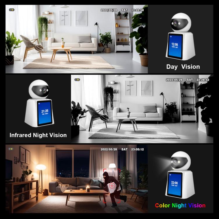 Moniteur bébé caméra IP d'appel vidéo intelligent Srihome SH053 4MP avec écran IPS de 2,8 pouces (prise AU)