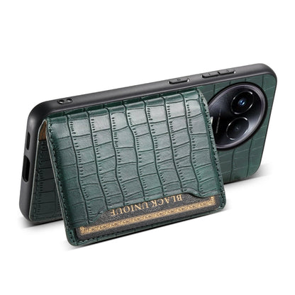 For Realme 11 5G Crocodile Texture Card Bag Design Full Coverage Phone Case(Green)
