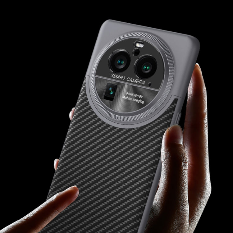 For OPPO Find X6 GKK Mortise-Tenon Connection Contrast Color Leather Shockproof Phone Case(Black)