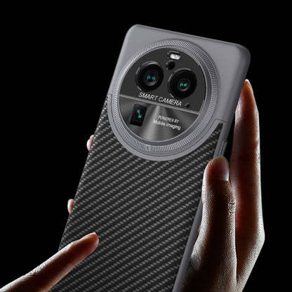 For OPPO Find X6 GKK Mortise-Tenon Connection Contrast Color Leather Shockproof Phone Case(Black)