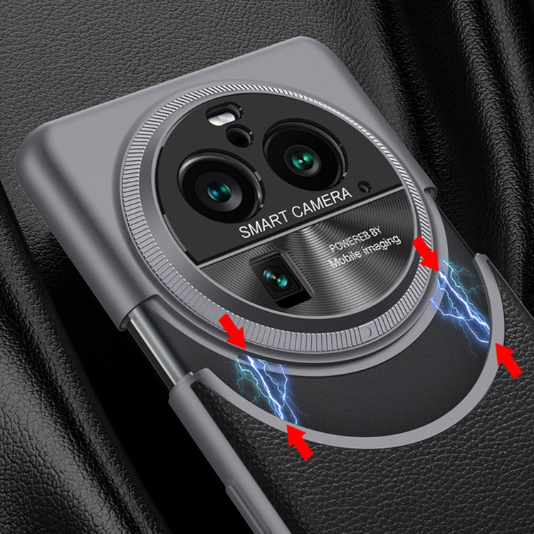 For OPPO Find X6 GKK Mortise-Tenon Connection Contrast Color Leather Shockproof Phone Case(Black)