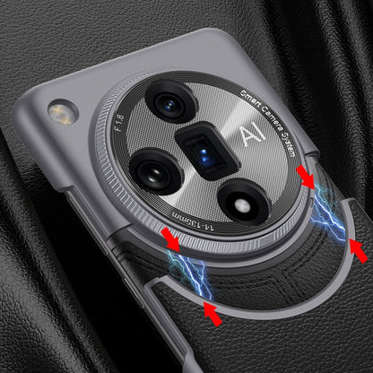For OPPO Find X7 Ultra GKK Mortise-Tenon Connection Contrast Color Leather Shockproof Phone Case(Carbon Fibre)