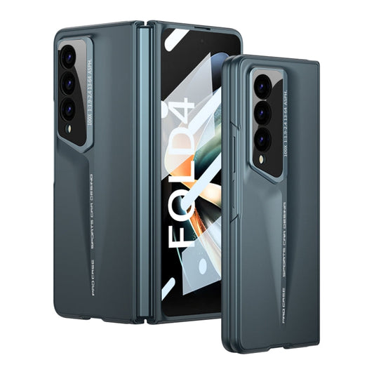 For Samsung Galaxy Z Fold4 5G GKK Integrated Blade Ultra-thin Full Coverage Phone Case(Cyan)