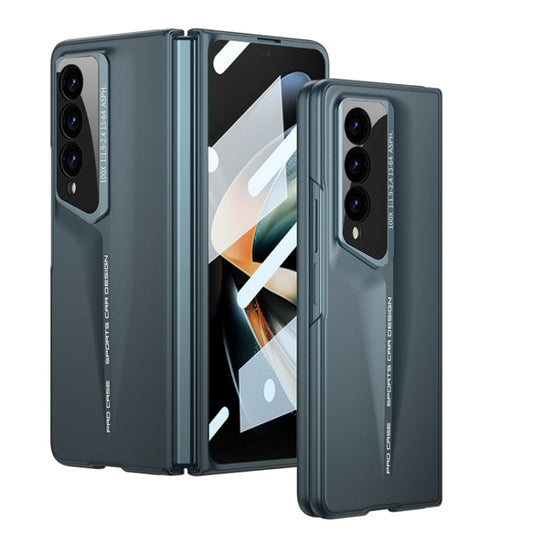 For Samsung Galaxy Z Fold3 GKK Integrated Blade Ultra-thin Full Coverage Phone Case(Cyan)