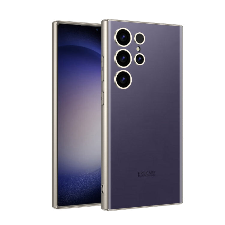 Pour Samsung Galaxy S23 Ultra 5G Étui de téléphone GKK AG Craft Skin Feel à couverture complète (violet)
