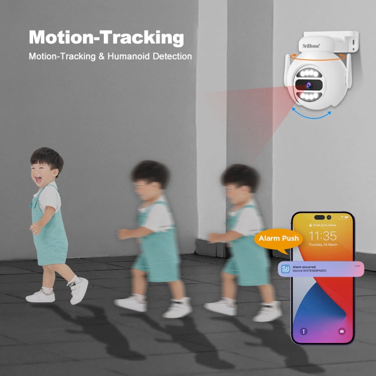SriHome NVS001E-IPC047 Ultra HD 4 Channel WiFi Network Video Recorder Set(US Plug)