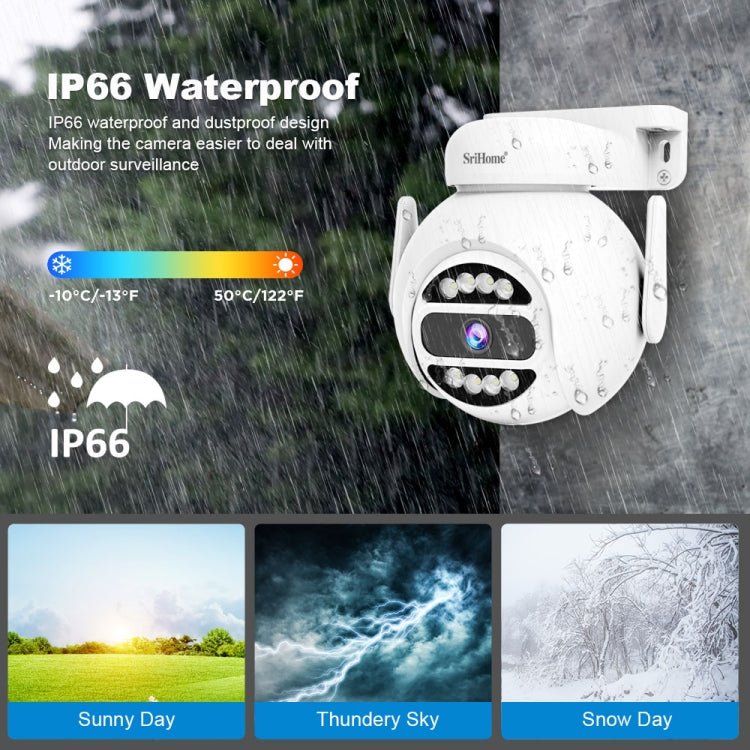 SriHome NVS001E-IPC047 Ultra HD 4 Channel WiFi Network Video Recorder Set(EU Plug)