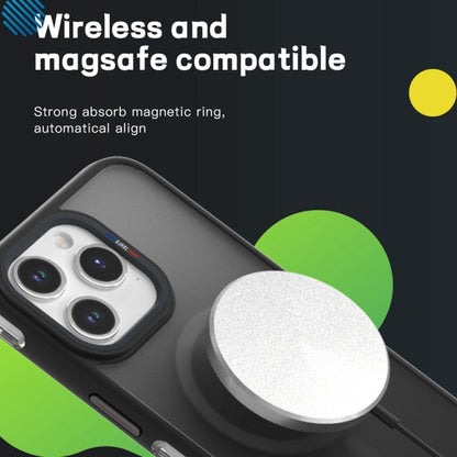 For iPhone 15 Pro Max TGVIS Vigor Series Airbag MagSafe Magnetic Phone Case(Transparent Grey)