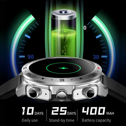 LEMFO T95 1.52 inch IPS Screen 2 in 1 Bluetooth Earphone Smart Watch Support Health Monitoring(Black)