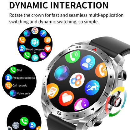 LEMFO T95 1.52 inch IPS Screen 2 in 1 Bluetooth Earphone Smart Watch Support Health Monitoring(Black)