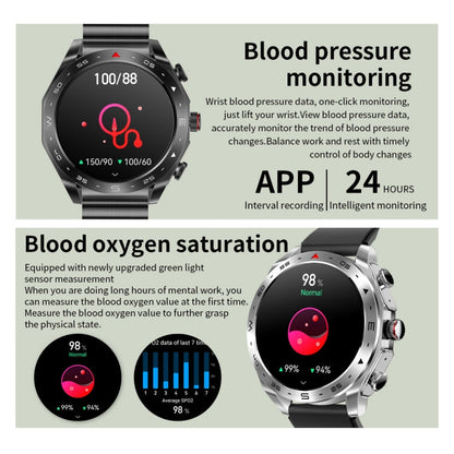 LEMFO T95 1.52 inch IPS Screen 2 in 1 Bluetooth Earphone Smart Watch Support Health Monitoring(Silver)