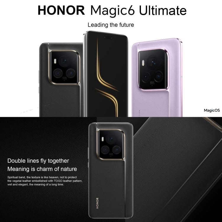 Honor Magic6 Ultimate, 16 Go+1 To, Magic OS 8.0 Snapdragon 8 Gen 3 Octa Core jusqu'à 3,3 GHz de 6,8 pouces, Réseau : 5G, OTG, NFC, Compatible Google Play (Violet)