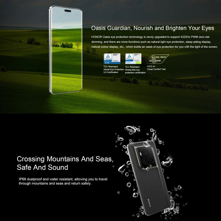 Honor Magic6 Ultimate, 16GB+512GB ,  6.8 inch Magic OS 8.0 Snapdragon 8 Gen 3 Octa Core up to 3.3GHz, Network: 5G, OTG, NFC, Support Google Play(Black)