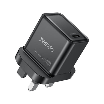 Chargeur rapide Yesido YC82 PD 30W USB-C/Type-C Interface GaN (prise britannique)