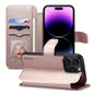 For iPhone 14 Pro ESEBLE E1 Nappa Texture MagSafe Holder Leather Phone Case(Rose Gold)