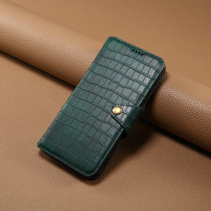 For Honor 90 Denior Crocodile Texture Oil Edge Leather Phone Case(Green)