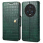 For Honor Magic5 Pro Denior Crocodile Texture Oil Edge Leather Phone Case(Green)