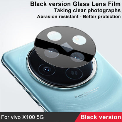 For vivo X100 5G IMAK Rear Camera Lens Glass Film Black Version