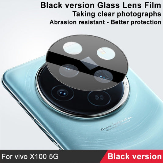 For vivo X100 5G IMAK Rear Camera Lens Glass Film Black Version