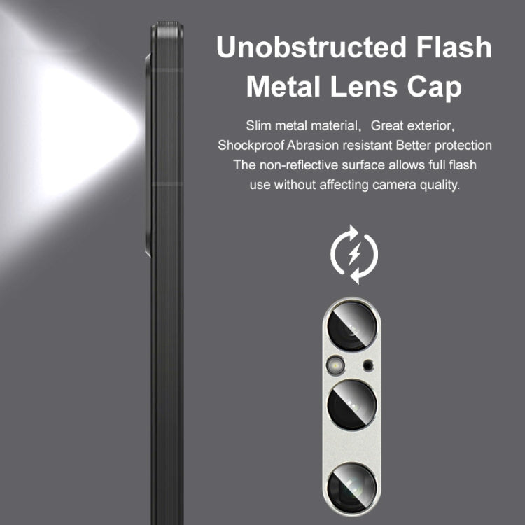 For Sony Xperia 1 V IMAK Metal Armor Premium Camera Protector Film(Black)