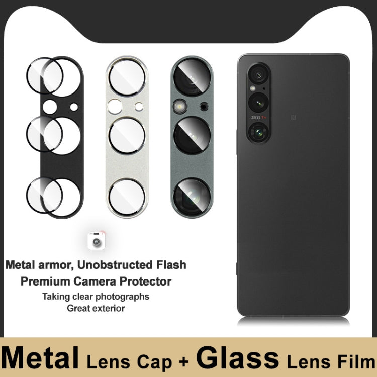 For Sony Xperia 1 V IMAK Metal Armor Premium Camera Protector Film(Silver)