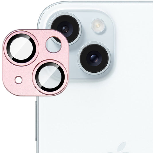 For iPhone 15 / 15 Plus IMAK Metal Armor Premium Camera Protector Film(Pink)