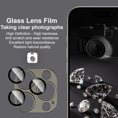 For iPhone 15 Pro Max / 15 Pro IMAK Metal Armor Premium Camera Protector Film(Blue)