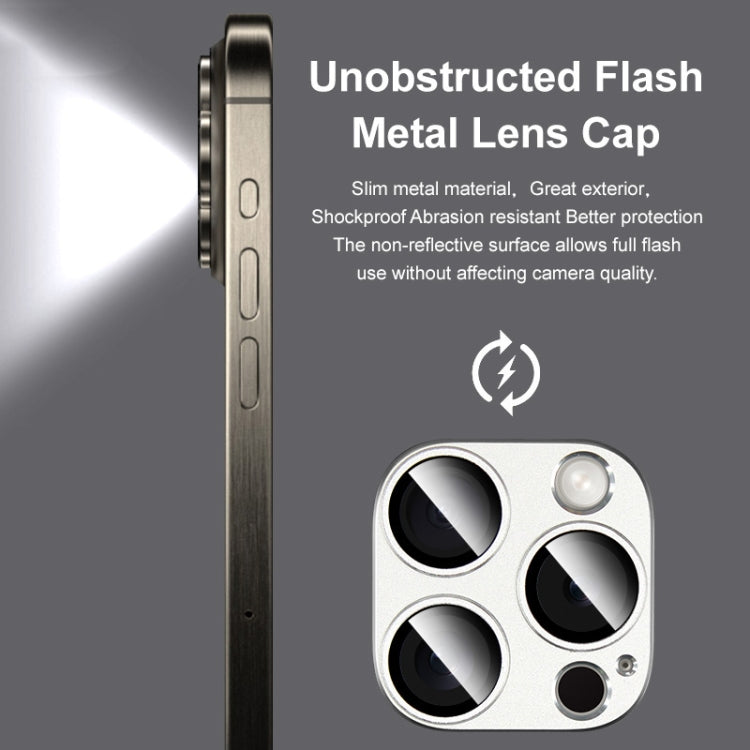For iPhone 15 Pro Max / 15 Pro IMAK Metal Armor Premium Camera Protector Film(Blue)