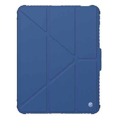 For iPad Pro 11 2025 / 2024 NILLKIN Bumper Pro Multi-angle Folding Style Tablet Leather Case(Blue)