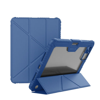 Pour iPad Pro 13 2025 / 2024 Étui en cuir NILLKIN Bumper Pro multi-angles pliable pour tablette (bleu)