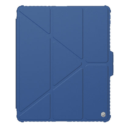 For iPad Air 13 2024 / 2025 / 2026 NILLKIN Bumper Pro Multi-angle Folding Style Tablet Leather Case(Blue)