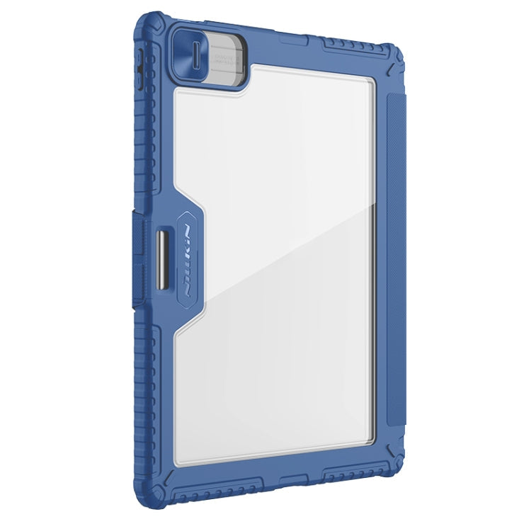 For iPad Air 13 2024 / 2025 / 2026 NILLKIN Bumper Pro Multi-angle Folding Style Tablet Leather Case(Blue)