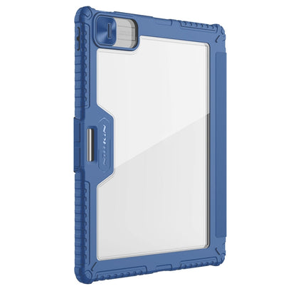 For iPad Air 13 2024 / 2025 / 2026 NILLKIN Bumper Pro Multi-angle Folding Style Tablet Leather Case(Blue)